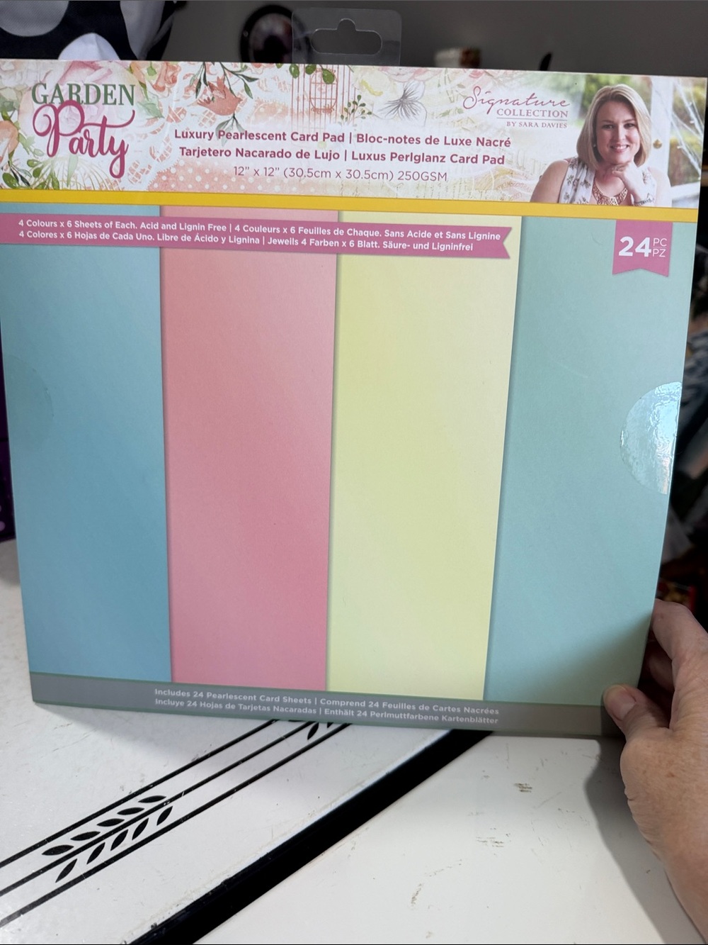 Crafters Companion Garden Party Luxury Pearlescent Card Pad